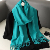 62Color Solid Women Winter Scarf Warm Thicken Cashmere Shawl Outdoor Fashion Luxury Tassels Pashmina Lady Wrap Windproof Scarves Econic Blanks
