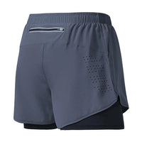 Men's Running Shorts Quick-drying Fitness Black Double Layer Shorts Men New Sport Workout Training Bodybuilding Short Pants Econic Blanks