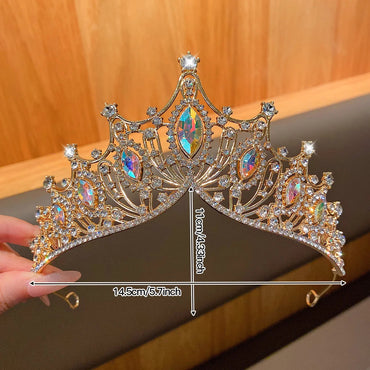 1 alloy rhinestone crown fashionable temperament crown sweet wind headband suitable for birthdays and performances as a hair acc Quick Pick Grocers