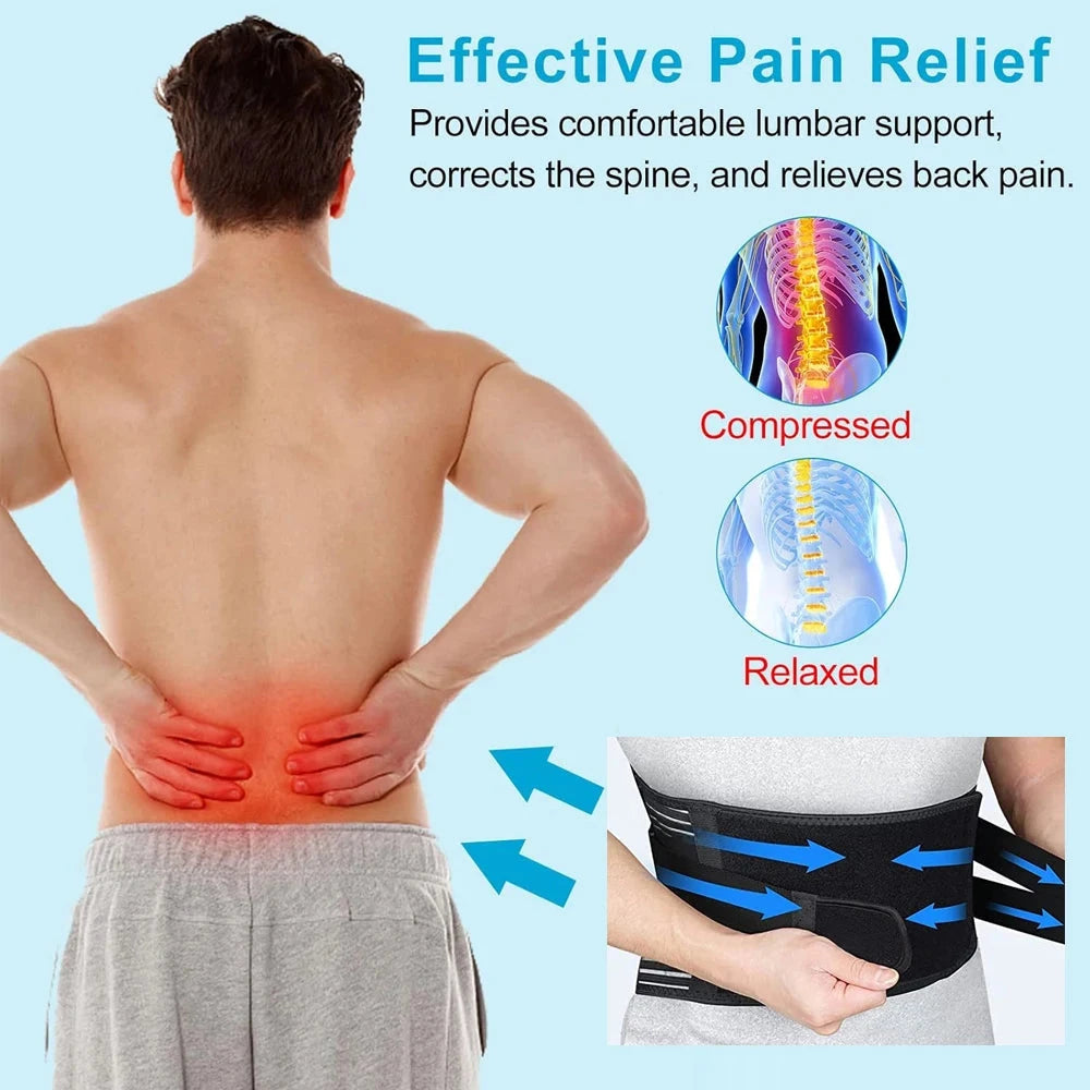 Back Brace Immediate Relief from Back Pain,Sciatica - Breathable Mesh Design with Lumbar Pad- Adjustable Support Straps for Work Econic Blanks