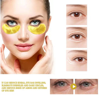24k Gold Under Eye Patches Pure Gold Anti-Aging Under Eye Mask Removal Eyebags Moisturizing Firming Eye Patches Anti Dark 60pcs Quick Pick Grocers
