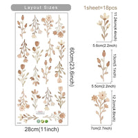 Boho Flowers Wall Stickers Child Watercolor Bedroom Living Room Home Decor Art Eco-frienly Removable Decals PVC Murals Econic Blanks