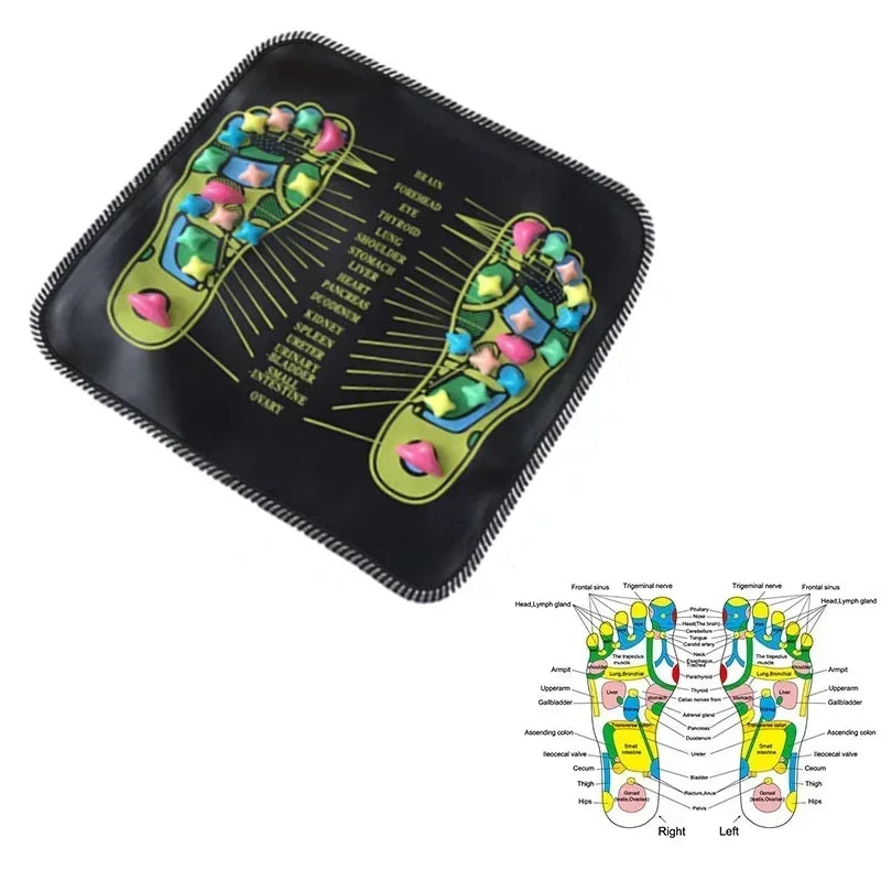 Foot Massage Mat Acupressure Relax Massage Pad Trigger Point Heath Therapy Relax Pain Stress Relief Reflexology Walk Stone Road Quick Pick Grocers