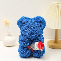 Foam rose teddy bear carry bouquet. Ideal for weddings, Mother's Day, thank you to nurses/teachers or other celebrations! Quick Pick Grocers