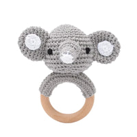 Baby Crochet Rattle Wooden Teether Toy BPA Free Wood Rodent Rabbit Rattle Baby Mobile Play Gym Newborn Educational Music Toys Purest Peak