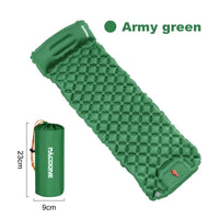 Outdoor Camping Inflatable Mattress Sleeping Pad With Pillows Ultralight Air Mat Built In Inflator Pump Hiking Econic Blanks