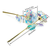 Led Valentine's Day Mother's Day Gift 24K Foil Plated Roses Artifical Flowers Wedding Decor Lover Lighting Roses Creative Gift Quick Pick Grocers