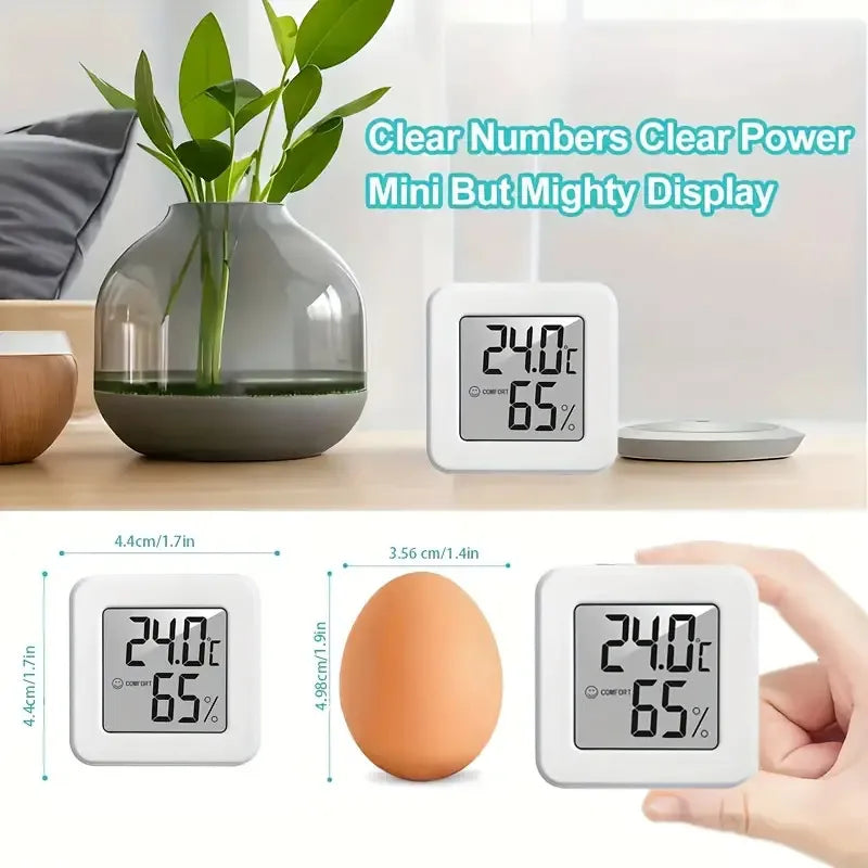 Indoor Mini Temperature and Humidity Meter, Bedroom Temperature Meter, Portable Electronic Digital Display, Humidity and Tempera Econic Blanks