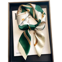 Neckerchief Female Luxury Square Scarf for Women Silk Feeling Shawl Satin Hijab Fashion Wraps Hair Bands Ribbon Headband Bandann Econic Blanks