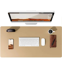 Large Mouse Pad,Office Desk Mat, Leather Desk Pad Protector, Non-Slip PU Leather Desk Blotter, Laptop Desk Pad Econic Blanks