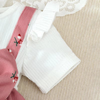 2Pcs/Set Baby girl Dress Small Floral Large bow Summer,Dress+Headband Set suitable for 0-24 Months Baby girls Fashionable Dress Quick Pick Grocers