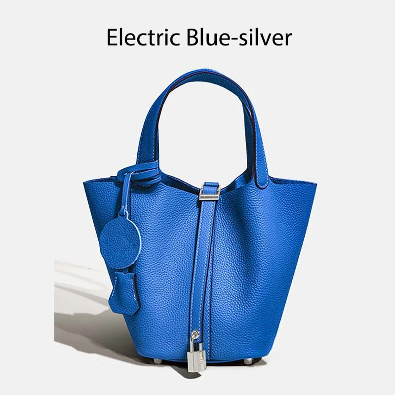 MENDY Women Bags Handbags Bucket Bag Real Leathe Fashion Tote Bag Genuine Leather Luxury Desginer Big Size Large Lady Hand Bags Quick Pick Grocers