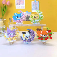 Mini Dog Cat panda raccoon Cute Pet Small Building Block Model Series Ornaments Children's Toy Christmas Birthday Gifts for Kids Purest Peak Salt
