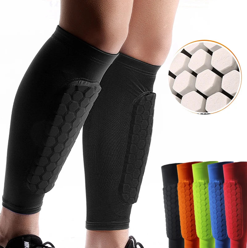 1Pcs Football Shin Guard Socks Sleeves with Foam,Calf Compression Sleeve Honeycomb Pads,Sports Legging & Soccer Equipment Quick Pick Grocers