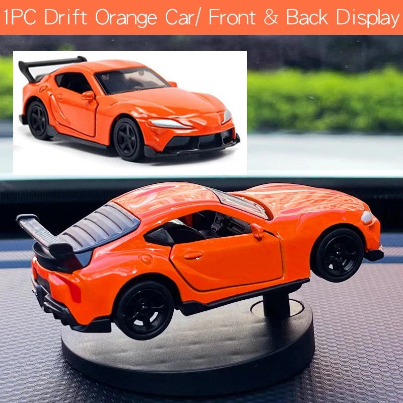 Drift Car Dashboard Toy Model – Swing Turning Sports Car Ornament, Fun Dashboard Decoration for Men & Car Interior Accessories Econic Blanks