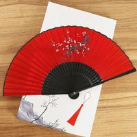 Hand Fan Foldable Silk Fan Noodles Bamboo Fan Bones Halloween Cosplay Prop Christmas Wedding Decoration Party Gifts Art Crafts Econic Blanks