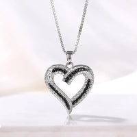 Elegant Style Heart shaped Pendant Necklace Hollow Design Mother's Day Gift Party Suitable for Best Friends Without Box Quick Pick Grocers