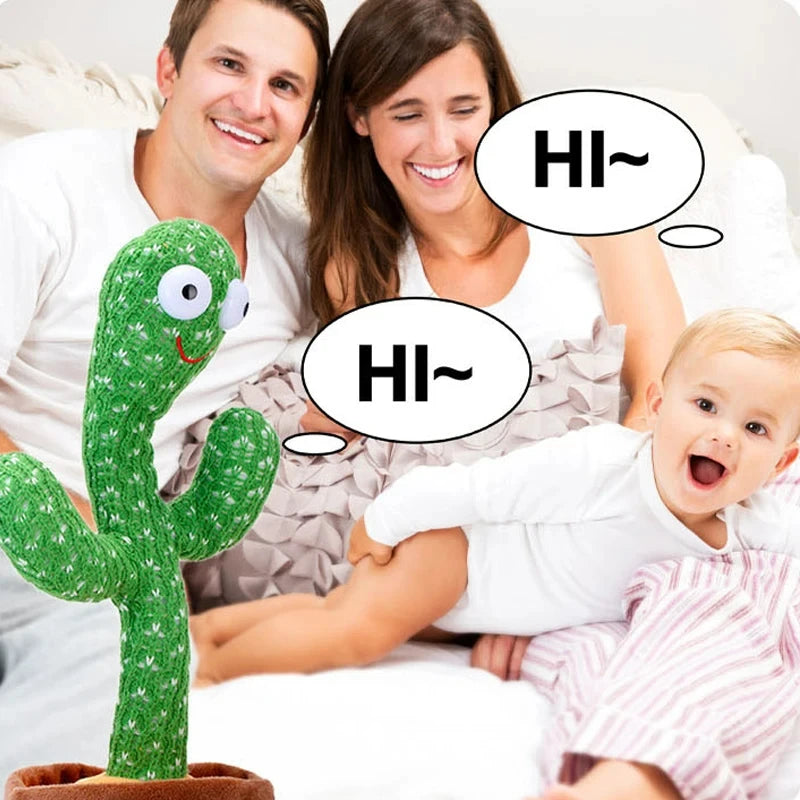 1pc Dancing Cactus Toy,Repeat Talking ,Song Speaker Wriggle Dancing Sing Talk, Plushie Stuffed ,Interaction and Decoration Econic Blanks
