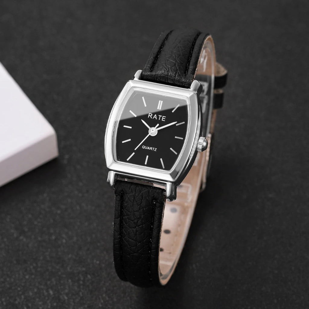 Women's Watch Fashion Small Arabic Quartz Watches Leather Band Wristwatches Quick Pick Grocers