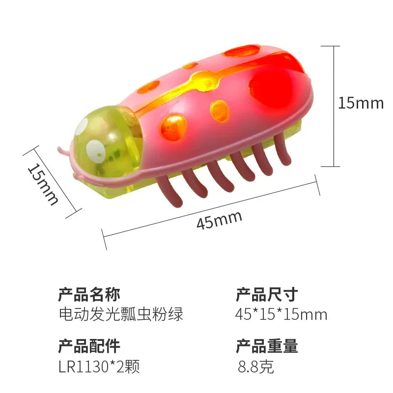 Pet Interactive Mini Electric Bug Cat Toy Kitten Escape Obstacle Automatic Flip Toy Battery Operated Vibration Beetle Supplies Econic Blanks