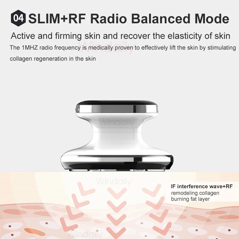 EMS & RF Radio Frequency Body Slimming Machine Fat Burner Slim Shaping Device LED Light Therapy Lose Weight Cellulite Massager Purest Peak
