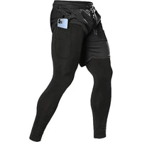 Men's Sport Pants 2 in1 Training Athletic Tracksuits Sportswear Workout Male Jogging Trousers Gym Fitness Running Pants Men Econic Blanks
