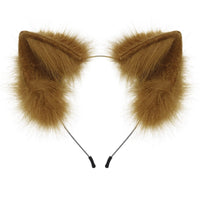 Handmade Faux Fur Animal Ears Headband Furry Cat Fox Ear Hairhoop Headwear Costume Accessory for Cosplay Masquerade Quick Pick Grocers