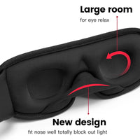 3D Sleeping Mask Block Out Light Sleep Mask For Eyes Soft Sleeping Aid Eye Mask for Travel Eyeshade Night Breathable Slaapmasker Quick Pick Grocers