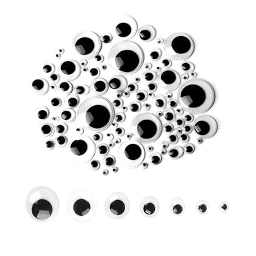 100pcs/200/550pcs Self-adhesive Googly Wiggle Eyes for DIY Scrapbooking Crafts Projects DIY Dolls Accessories Eyes Handmade Toys Econic Blanks