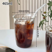 Transparant Drinking Glass Cup Creative Wave Shape Iced Coffee Tumbler Cup Juice Milk Tea Mug Drinkware Water Glasses Ripple Mug Quick Pick Grocers