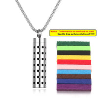 Long Strip Stainless Steel Aromatherapy Necklace Perfume Diffuser Essential Oil Diffuser Pendant Necklace Jewelry Accessories Econic Blanks