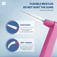 Kingubznis 20pcs  Interdental Brush For Dental Orthodontics Clean Between Teeth Cleaning Tools Soft Mini Brush With Dust Cover Econic Blanks