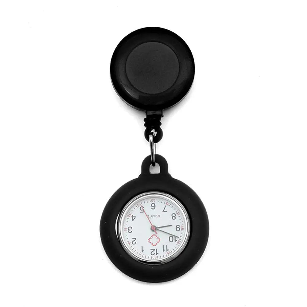 1PC New Retractable Nurse Watch Clip-on Fob Watch Doctor Medical Hanging Brooch Pin Quartz Clock Doctor Nurse Gifts Quick Pick Grocers
