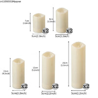 10-120pcs Flameless Fake Candle LED Flickering Candles Battery Operated LED Pillar Candles for Wedding Halloween Decor Party Econic Blanks