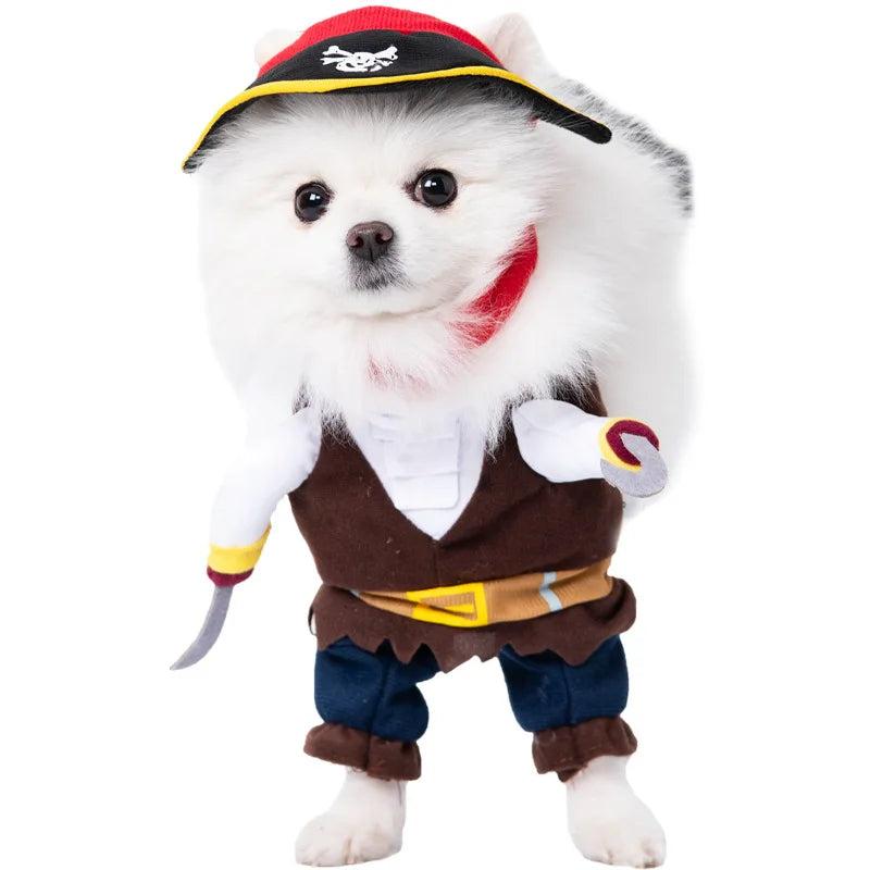 Halloween Dagger Pet Costume - Funny Knife-Holding Dog & Cat Standing Dress for Festival Dress-Up Econic Blanks