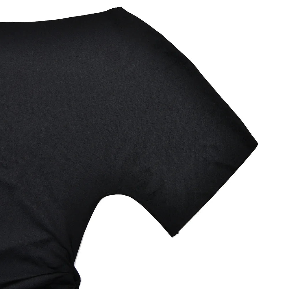 Off Shoulder Ruched Crop Top Women Basics Solid Color Skew Collar Short Sleeve T-shirts Summer Casual Streetwear Tees Quick Pick Grocers