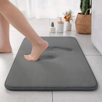 Thickened solid color absorbent carpet flannel bathroom floor mat bathroom entrance non-slip door mat Quick Pick Grocers