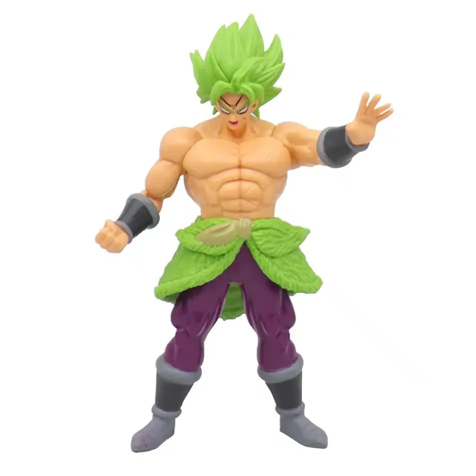 Anime 17-18CM Dragon Ball Z Super Saiyan Son Goku Broly Vegeta Anime Action Figure Model Gifts Collectible Figurines for Kids Quick Pick Grocers