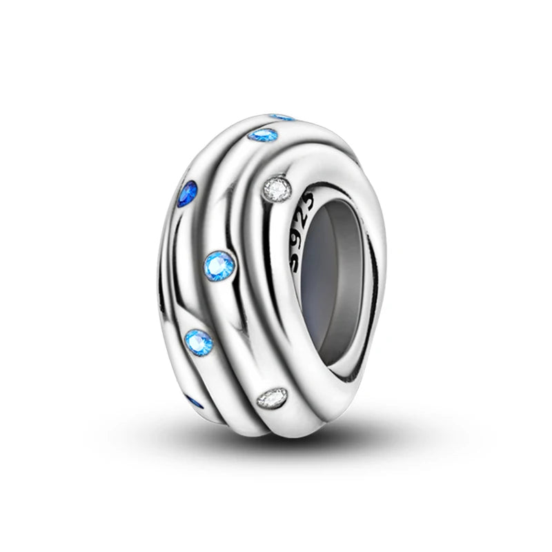 100% 925 Sterling Silver Rainbow Zircon Colorful Butterfly Dragon Shaped Silicone Stopper Charms Beads Fit DIY Bracelets Jewelry Econic Blanks