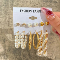 Modyle Gold Color Dangle Earrings Set Butterfly Acrylic Hollow Drop Earrings for Women Heart Hoop Earring Fashion Jewelry Gifts Econic Blanks