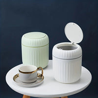 Mini Desktop Trash Can with Lid Garbage Waste Bin Organizer Bedroom Office Desk Storage Box Made Durable Plastic Home Supplies Econic Blanks