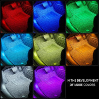 Neon LED Car Interior Ambient Light Kit – RGB Foot Strip Lighting with APP & Remote Control, Music Sync Car Decor Lamp Econic Blanks