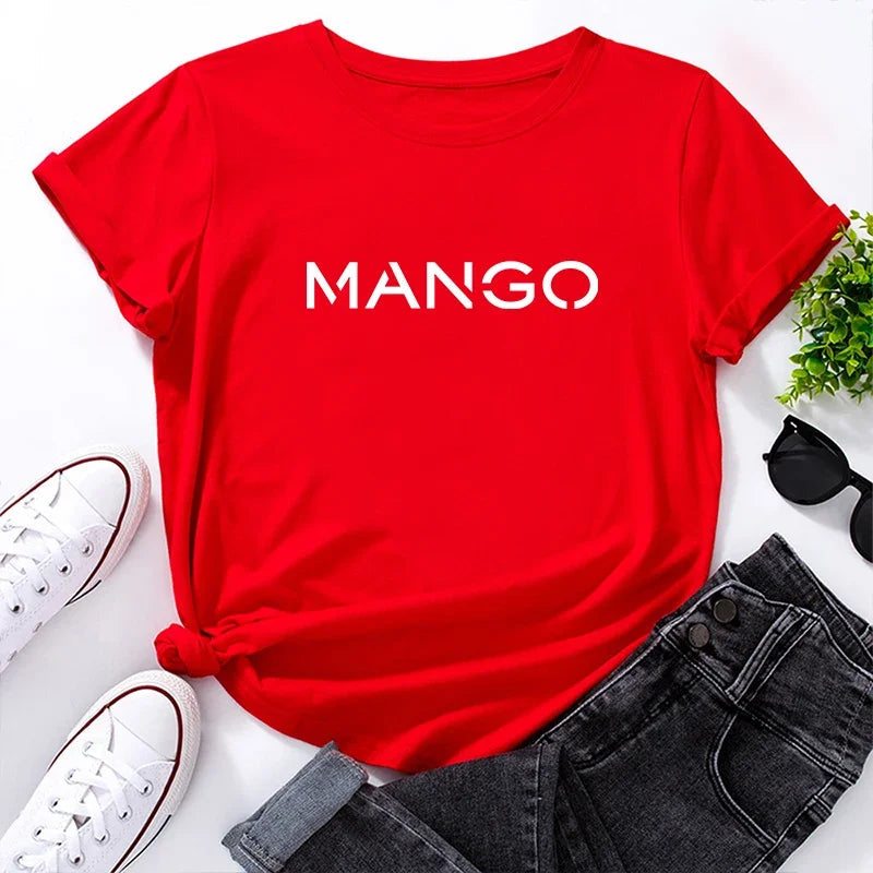 2025 New Trend Woman Cotton T-shirt Spring Summer Daily Casual Fashion O-neck Short Sleeve Top Female Home Outdoor Comfort Tees Quick Pick Grocers
