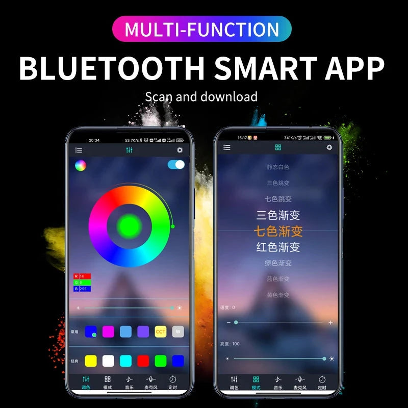 Neon LED Car Interior Ambient Foot Strip Light Kit Accessories RGB Backlight Remote App Music Control Auto Decorative Lamp Econic Blanks