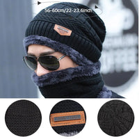 Winter Fleece Scarf Hats Thicken Plush Warm Beanies Wool Knit Caps Men Women Outdoor Cycling Ski Cold Protection Neck Mask Hat Quick Pick Grocers