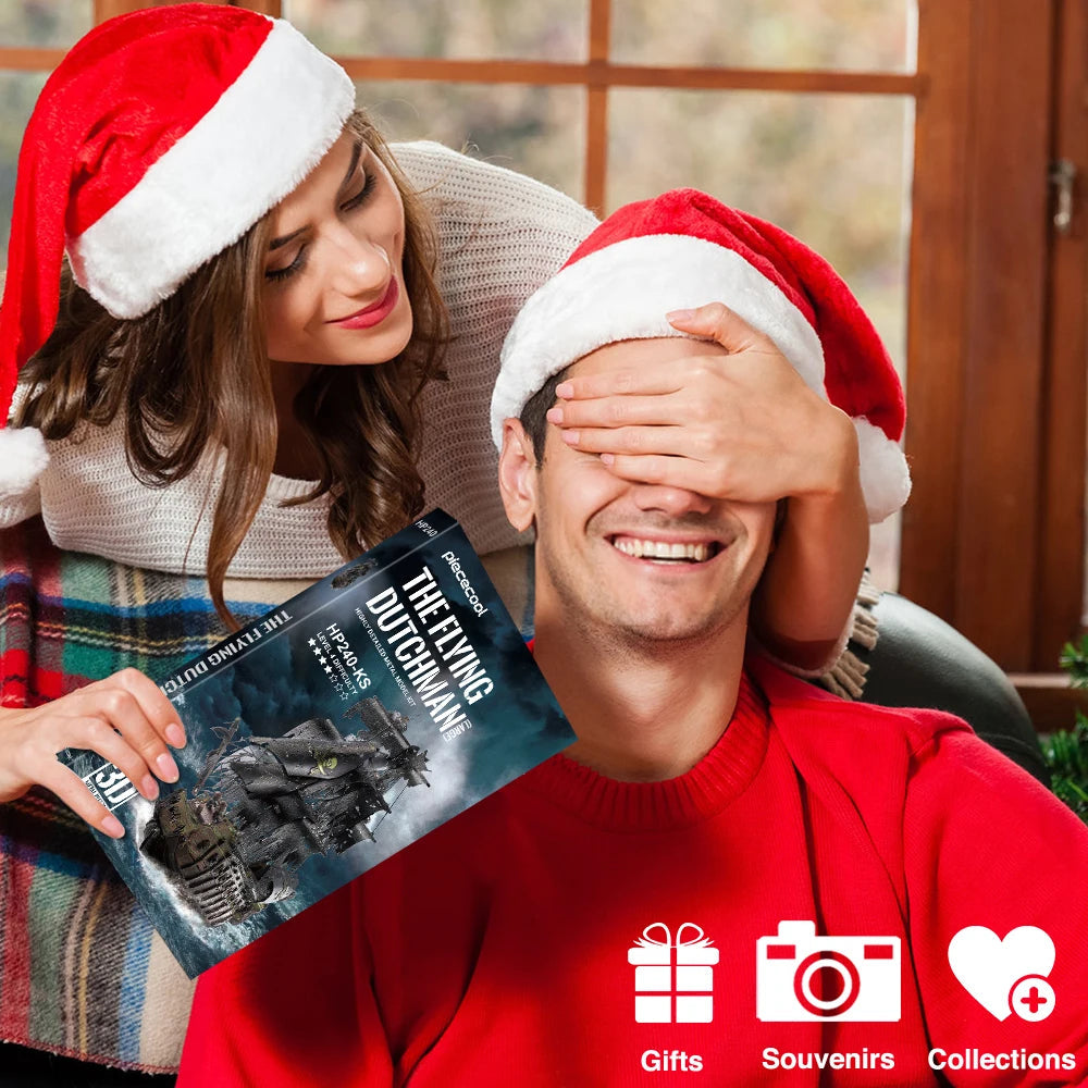 Piececool 3D Metal Puzzle The Flying Dutchman Model Building Blocks Pirate Ship Jigsaw for Teens Brain Teaser DIY Toys Purest Peak