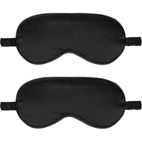2-Pack Silk Sleep Mask - Elastic Blackout Eye Mask & Blindfold for Full Night'S Sleep, Light Blocking, Adjustable Strap Quick Pick Grocers