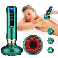 Tricolor Electric Massager GuaSha Anti Cellulite Vacuum Suction Cup Beauty Health Scraping Infrared Heat Slimming Massage Thera Quick Pick Grocers