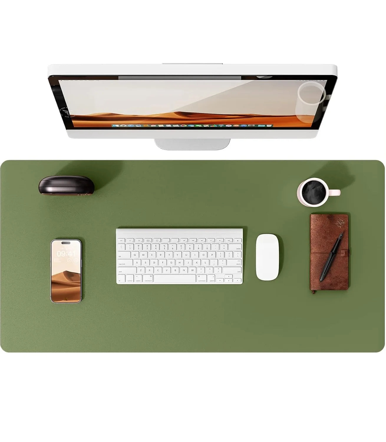 Large Mouse Pad,Office Desk Mat, Leather Desk Pad Protector, Non-Slip PU Leather Desk Blotter, Laptop Desk Pad Quick Pick Grocers