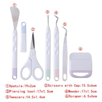 6pcs/set Craft Vinyl Weeding Tools Set Scrapbook DIY Silhouette Relief Carving Tool Kit For Cricut Maker Silhouettes Hand Tools Econic Blanks